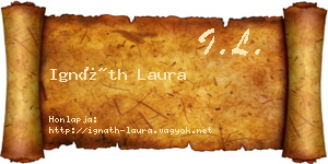 Ignáth Laura névjegykártya